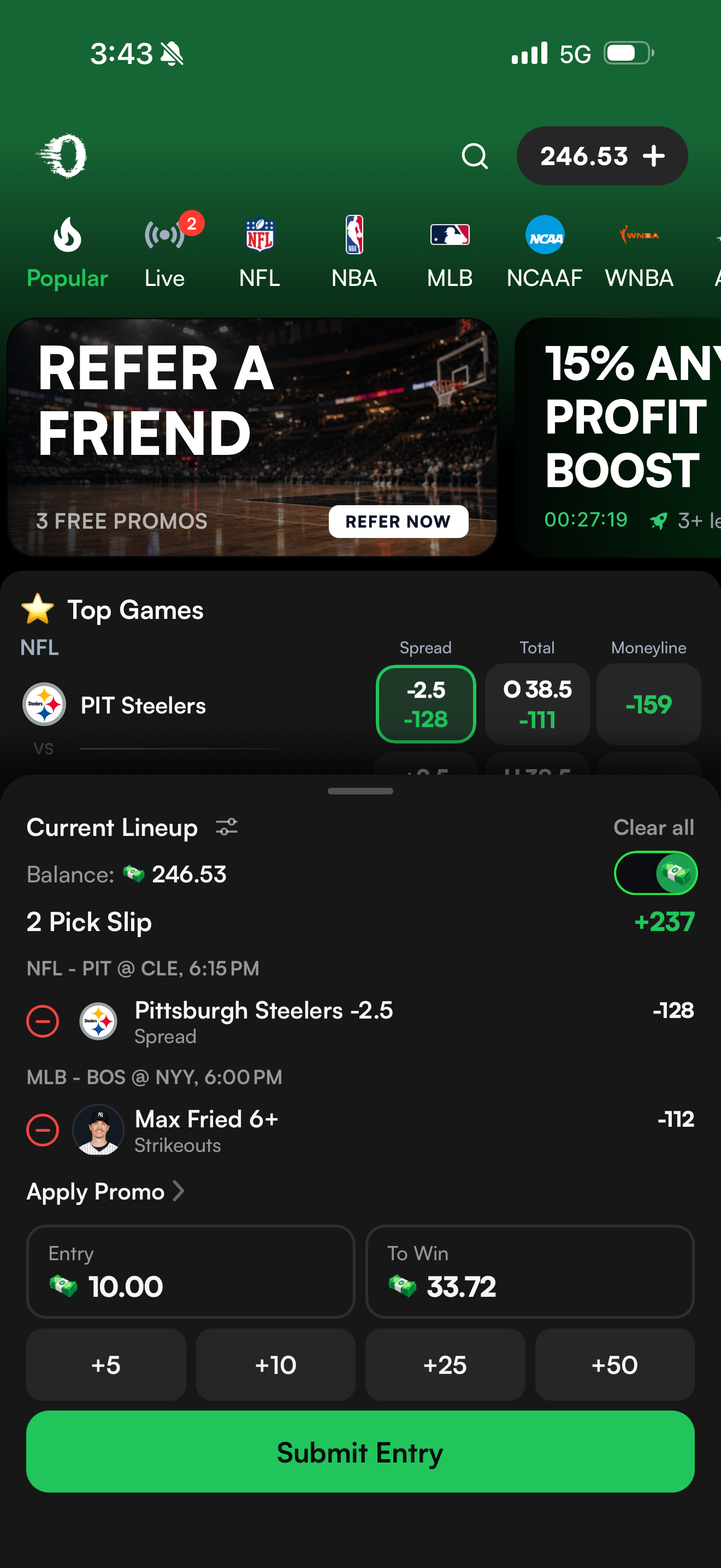 Overtake app picks screen